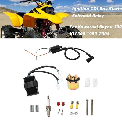 CDI Box Ignition Coil Relay spark plug for Kawasaki Bayou 300 KLF300B 1988-04