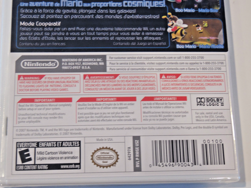 Super Mario Galaxy (Nintendo Wii, 2007) etichetta bianca NUOVO sigillato in fabbrica *pls LEGGI - Foto 9 di 17