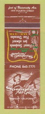 Matchbook Cover - Spenger's Fish Grotto Berkeley CA
