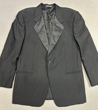 Valentino Uomo Tuxedo Jacked Black Satin Lapel Made in Italy Formal Blazer