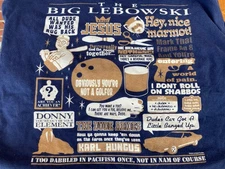 Vintage Anvil The Big Lebowski Movie Quote T Shirt Adult XL