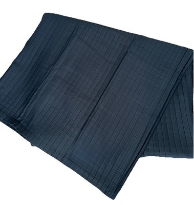 Calvin Klein KING Coverlet, Cotton Jacquard Square Bands black/dark gray Cotton