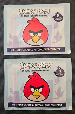 2-Pk Angry Birds Sticker Packs Lot!
