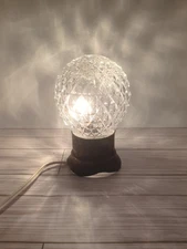 Antique Art Deco Glass Night Light W. Rice & Co. Boudoir Lamp MCM