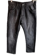 Southpole Baggy Jeans Mens 32x29 Black Wide Leg Y2K Hip Hop Streetwear Denim