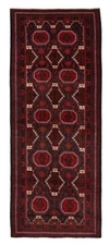 Vintage Hand-knotted Runner Rug 3'5" x 9'1" Traditional Oriental Wool Carpet