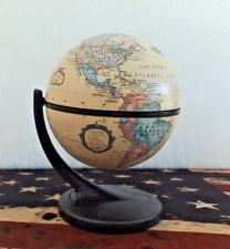 Replogle Mini Desk World Globe 4.5" W x 5.5"H 2001 Dual Direction Spin