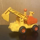Vintage 1975 Fisher Price Toys Little People Back Hoe Shovel Digger Read