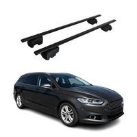 DachträGer GrundträGer FüR Ford Mondeo Turnier 2014-2022 75Kg Stahl Schwarz 2X