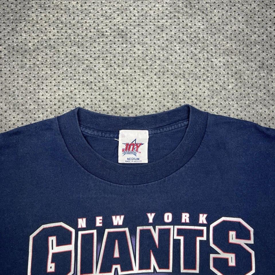 Camiseta mediana vintage 2000 New York Giants jugadores de fútbol Thunder & Lightning Foto 3 de 4