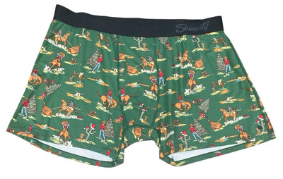 Shinesty Men's Holiday Western Loose Fit Boxer DM3 Cowboy Christmas XL
