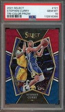 2021 Select #121 Stephen Curry GEM-MT Tri-Color Prizm PSA 10 Warriors 6366