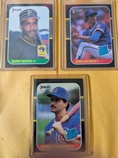 Donruss Rated Rookie Lot 1987 Bonds #361 Maddux #36 Palmeiro #43