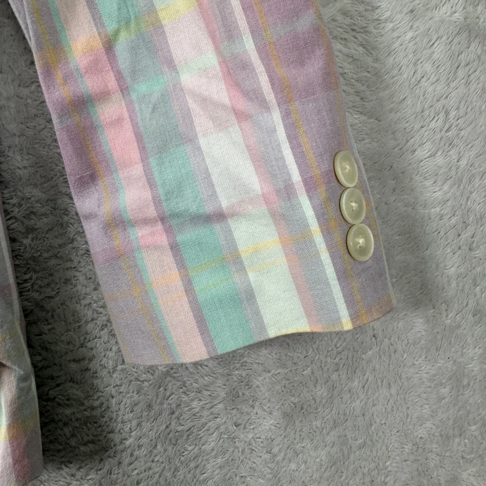 Ralph Lauren клетку блейзер куртка Мадрас клетку хлопок Kids мальчиков размер 18R опрятный - Изображение 3 из 4