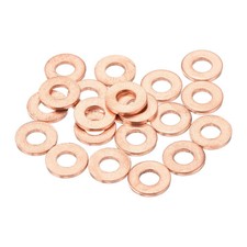 22 Pcs Flat Copper Washers 4x9x1mm Copper Flat Sealing Ring Washers