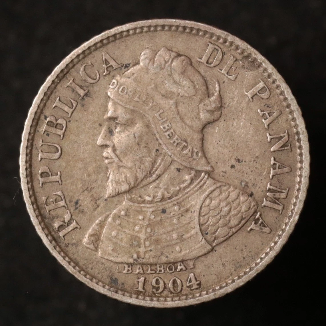 パナマ 50センティシモス 銀貨 1904 古銭 外国古銭 大型銀貨 1904