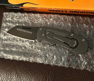 Harley-Davidson 13300BK HD Moneyclip Black SS Pocketknife Money Clip Liner