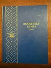 New ListingRoosevelt Dimes Set in classic folder, 1946-1965, near complete 46 of 50 coins