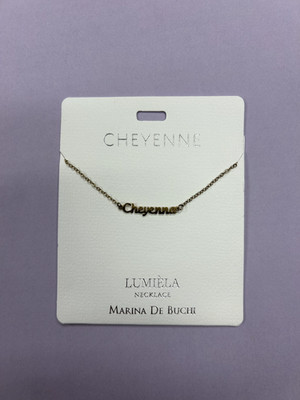 Lumiela ''Cheyenne'' Personalized Necklace Gold Color Inspirational NEW!