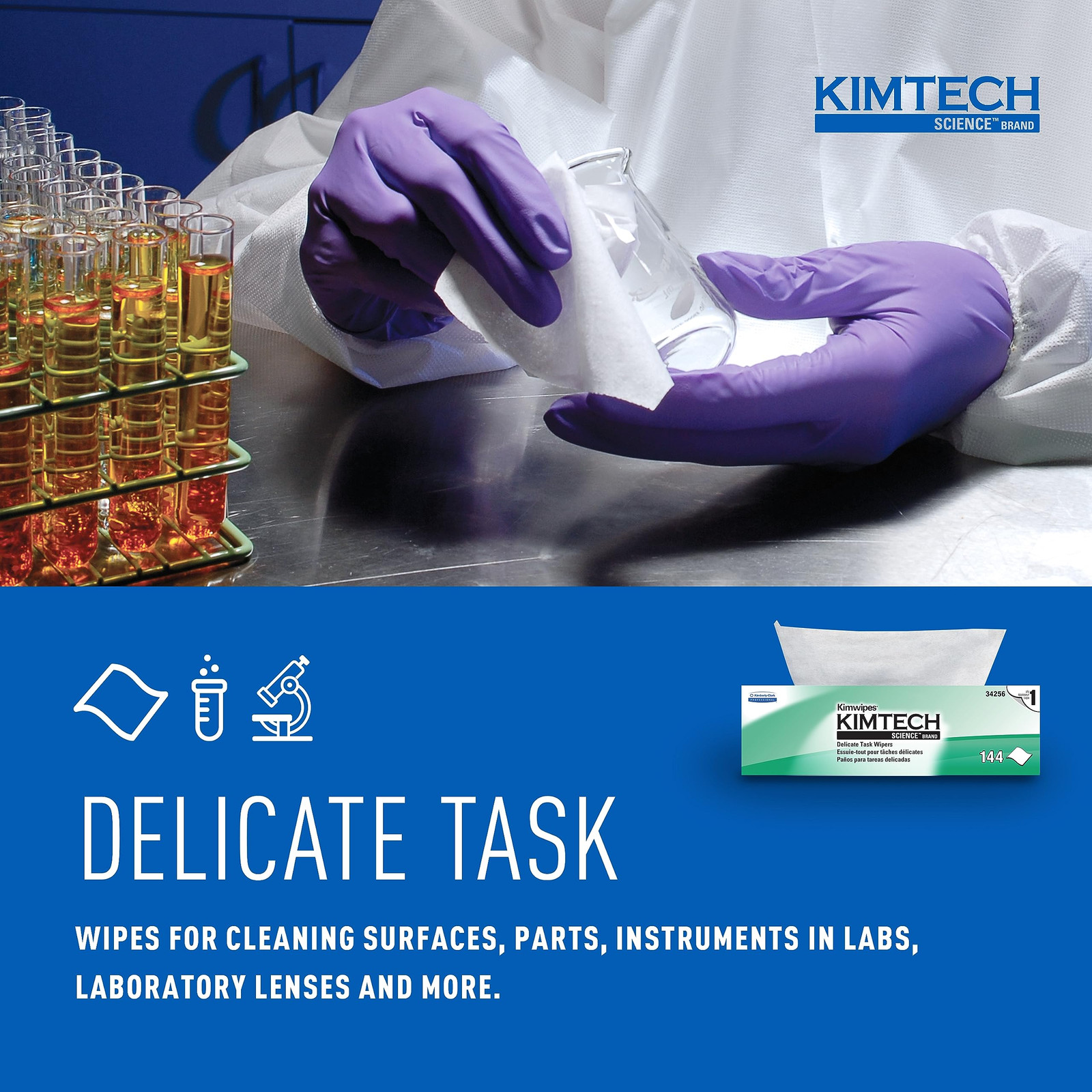 Kimtech Kimwipes Delicate Task Wipes 2100 Count for Lab Cleaning and Polishing