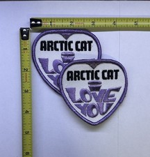 PAIR (2) Vintage Arctic Cat I Love You Embroi...