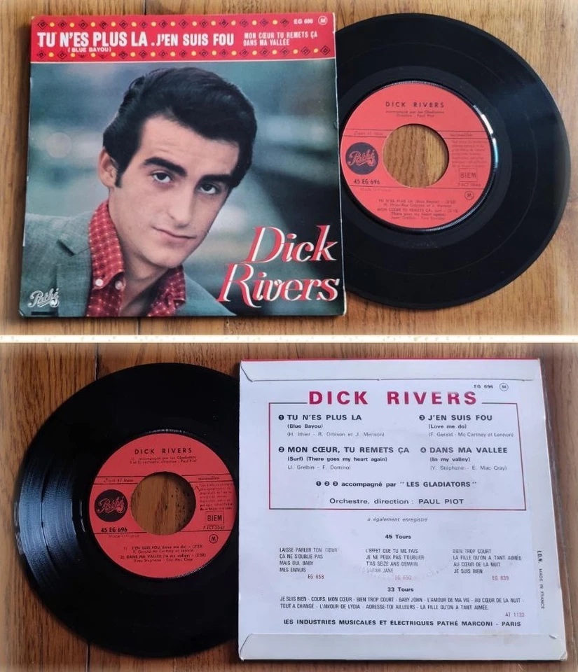 EP DICK RIVERS «J'en suis fou (Love me do / The Beatles)» +3 ROCK France (1963) - Photo 1/1
