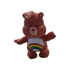 1983 Kenner Care Bears Cheer Bear Poseable PVC Figure Pink Rainbow 3"