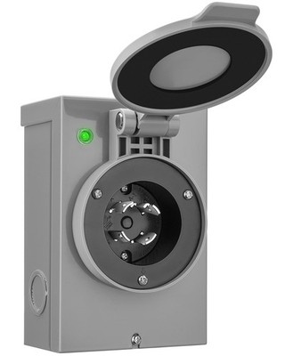 SURAIELEC 30 Amp Generator Power Inlet NEMA L14-30P (Standard Size), Grey