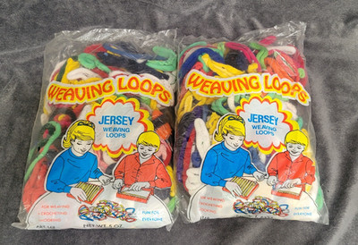 Vintage Jersey Weaving Loops Wool Novelty Company 1970s 2 Brand New 5 Ounce Bags
