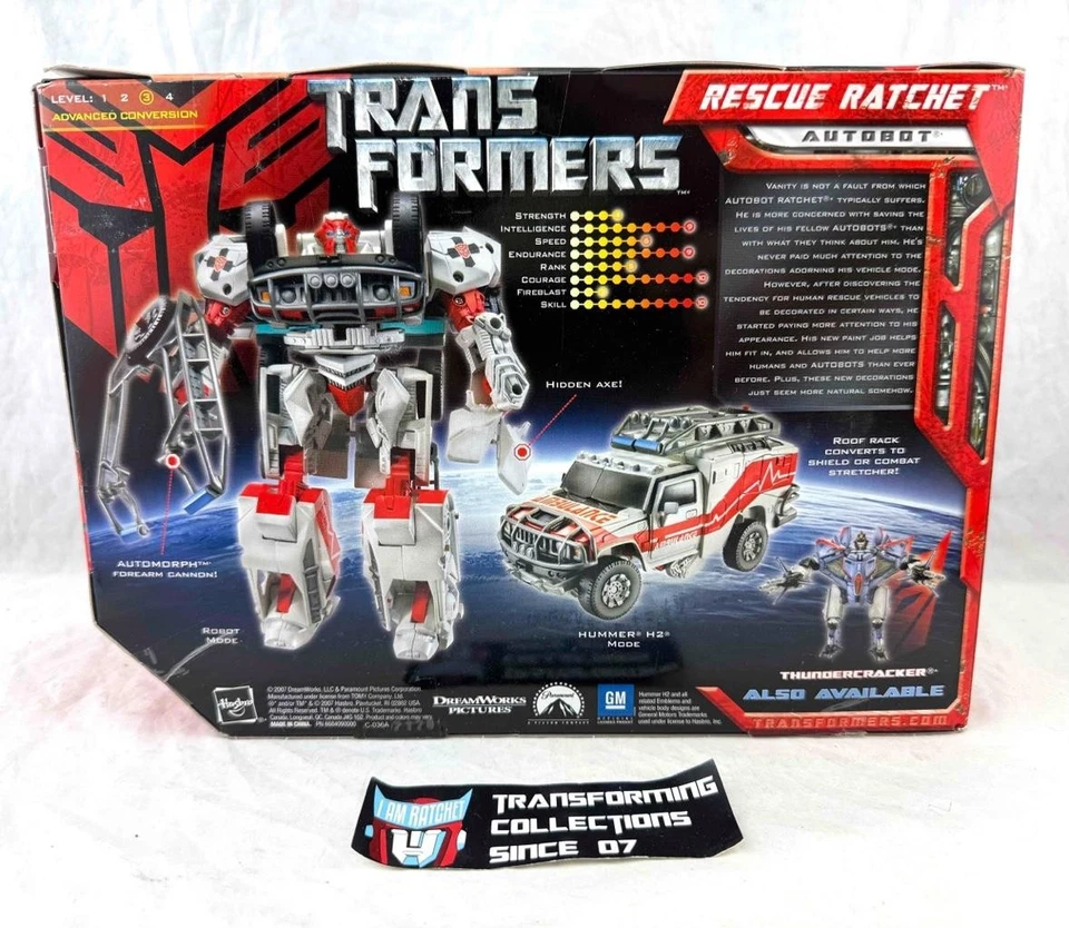 Transformers 2007 Movie Voyager Class Rescue Ratchet MISB - Image 2 of 2