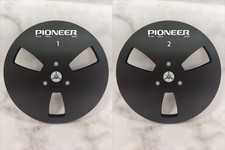 One Pair Pioneer Black 7'' Tape Reel Light Metal Aluminum Take Up Reel