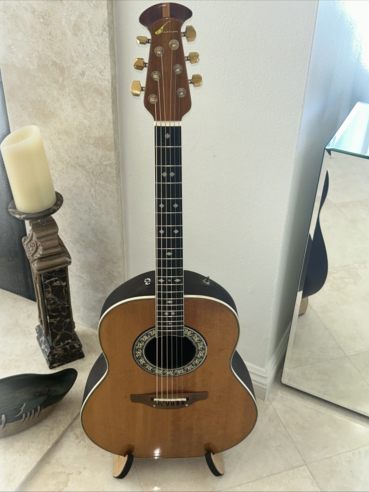 Ovation 1617 Legend 1979 Acoustic Guitar w / OHSC 6 String Tobacco Sunburst USA