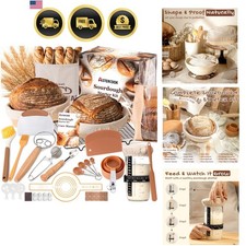 Sourdough Starter Kit Bread Proofing Baskets Rattan Tools Gifts