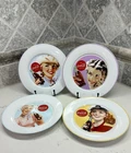 Vintage Set Of Four Coca-Cola Pin-Up Girls 8" Collectible Plates-Advertisement