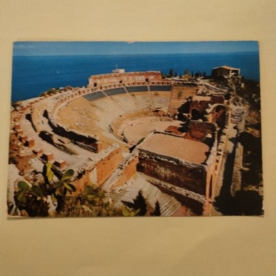TAORMINA IL TEATRO GRECO - COLOR POSTCARD WRITTEN - NO STAMP