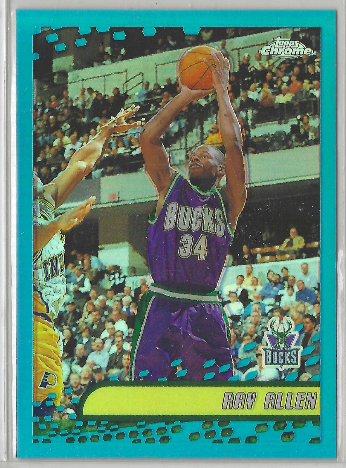 2001-02 TOPPS CHROME REFRACTOR #25 RAY ALLEN HOF