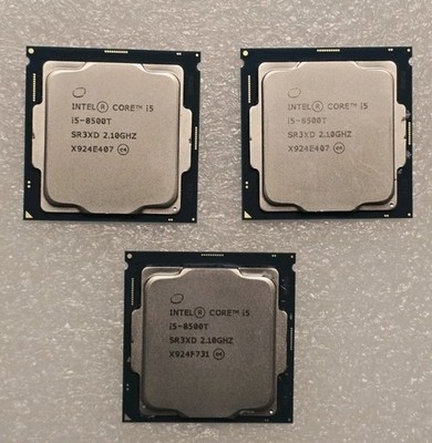 Lot Of 3, Intel 8th Gen Core i5-8500T SR3XD 2.10GHz (Turbo 3.5GHz)6-Core 9MB CPU