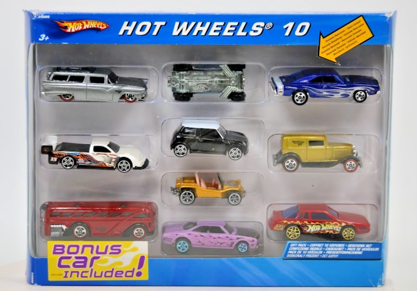 Hot Wheels 54886 1:64 Scale 10 Car Pack NIB Factory Sealed