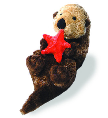 Cute 8 Inch Otter Plush Toy with Starfish Perfect for Cuddling and Play