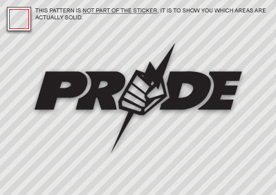PRIDE Die Cut Decal Sticker Pride MMA UFC - Picture 1 of 1
