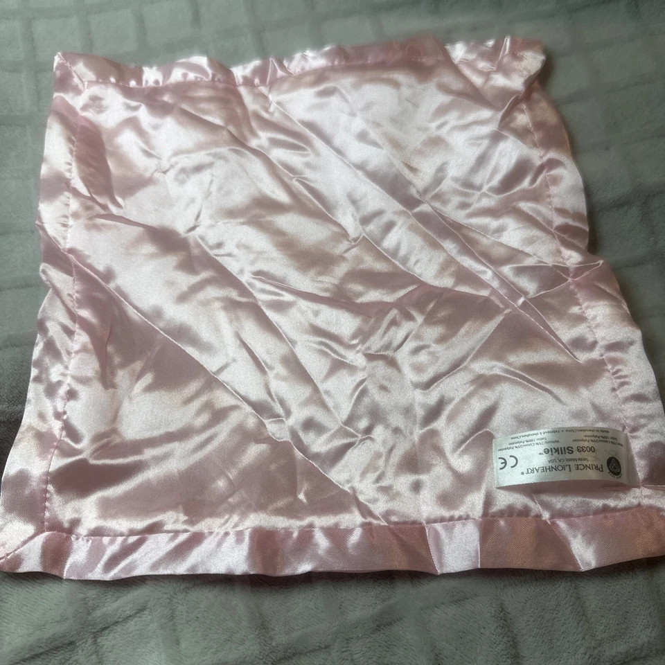 Manta de seguridad Prince Lionheart de repuesto rosa Silkie Lovey No Bear Foto 3 de 4