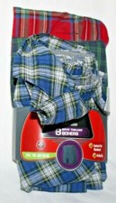 Hanes Ultimate Multi Color Plaids Checks 3 Boys' Tagless Boxers - XL