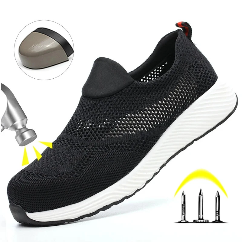 Summer Mesh Lightweight Work Sneakers Steel Toe Men Women Work Safety Shoes
Opens in a new window or