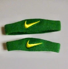 Nike Oregon Ducks Football Team Issue Dri-Fit BICEP BANDS Green/Yellow Strike