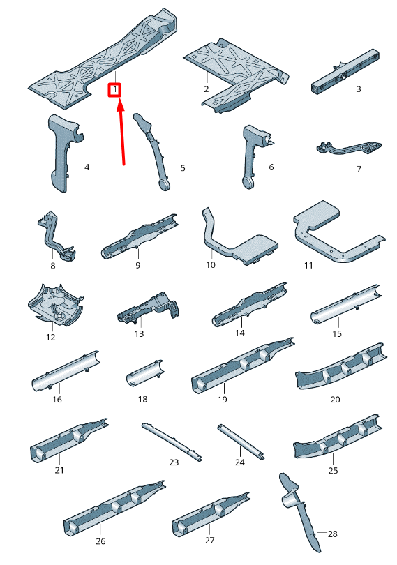 Guide de câblage intérieur pour VW Crafter 2F MK1 2E0955109E