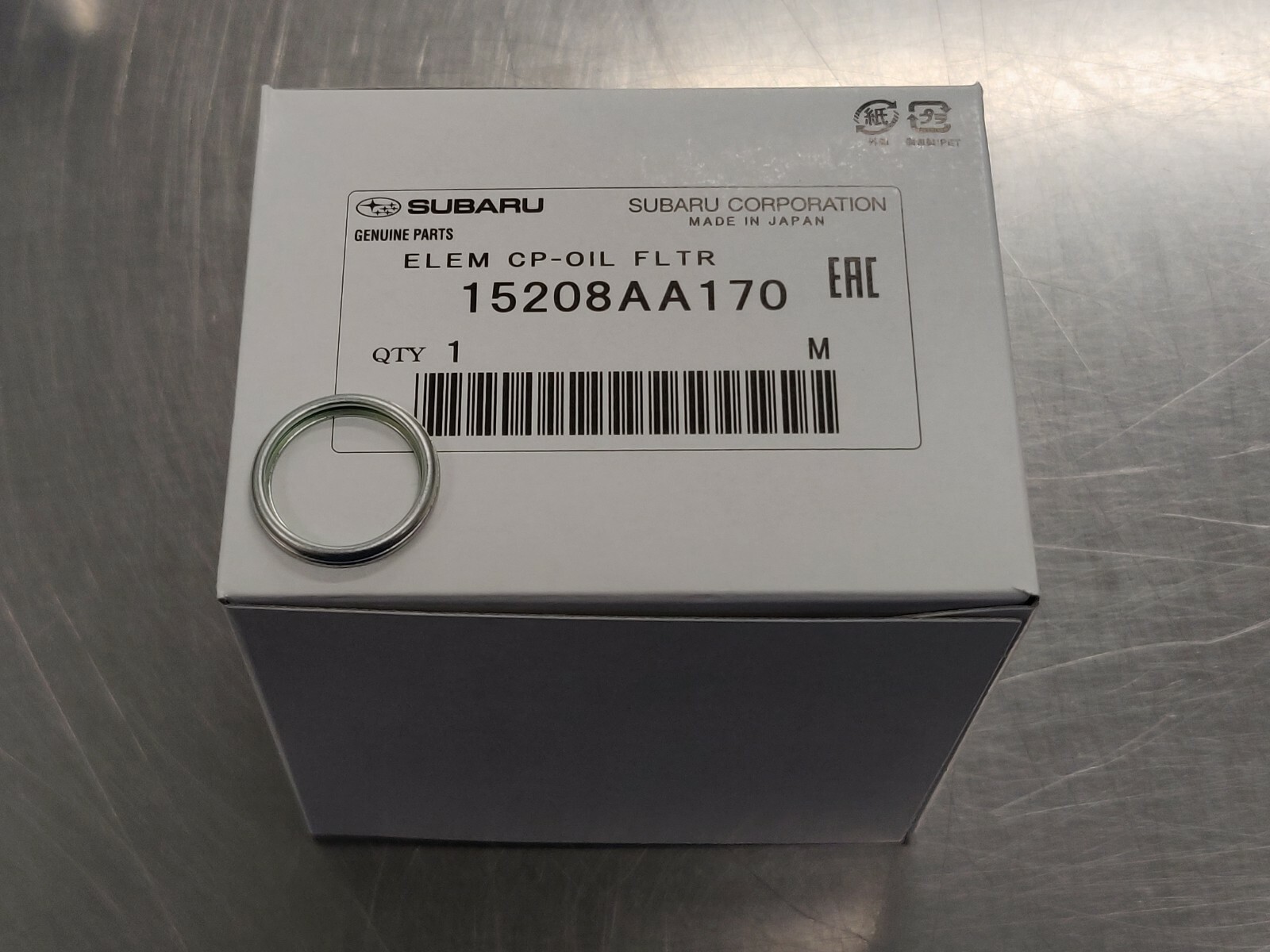 Subaru OEM 15208AA170 Oil Filter and 803916010 Crush Washer WRX