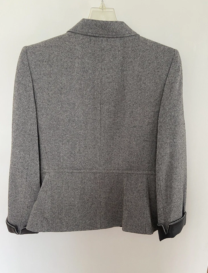 Falda Tahari Arthur S. Levine Gris 2 piezas $ Chaqueta Traje Mezcla Lana Talla 14 Foto 2 de 4