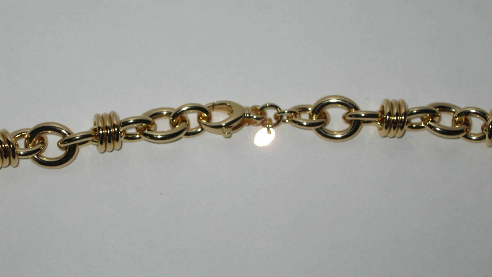 New Bellezza Bronze Shiny Oval Multi Rolo Link Necklace HSN $149 image 2