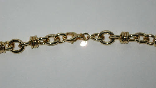 New Bellezza Bronze Shiny Oval Multi Rolo Link Necklace HSN $149 image 2