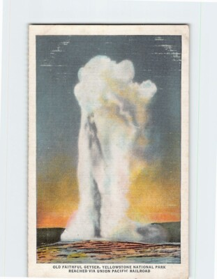 #ad Postcard Old Faithful Geyser Yellowstone National Park Wyoming USA $4.95